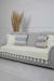 Tasselled Reversible Knitted Polyester Decorative Sofa Shawl and Throw Blanket Furniture Protector Washable Cover for Family,KO-26 Ecru