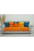Tasselled Reversible Knitted Polyester Decorative Sofa Shawl and Throw Blanket Furniture Protector Washable Cover for Family,KO-26 Orange