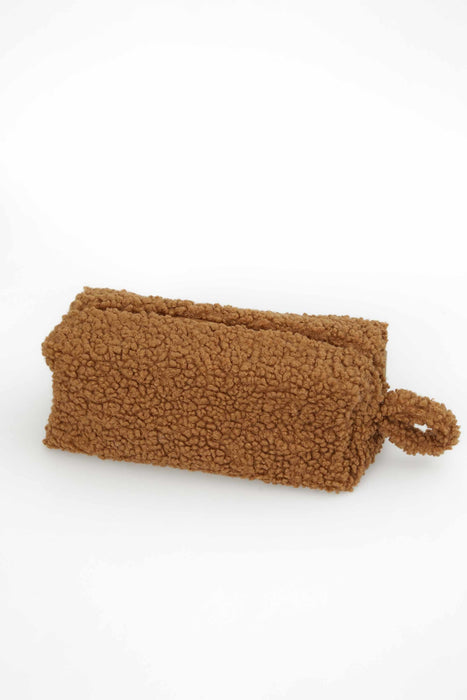 Teddy Fabric Handbag Toilet Bag Vanity Case Soft Daily Bag  for Women,CM-2B
