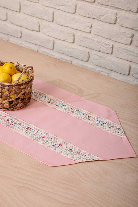 Tischläufer aus getrimmtem Leinen, strukturiertem Stoff mit Spitzenstickerei, Tischdecke für Zuhause, Küche, Dekoration, Hochzeit, Partys, Alltag, Feiertage, R-27K