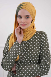 Two Colors Elegant Jersey Shawl for Women %95 Cotton Wrap Modesty Turban Cap Scarf,CPS-49 Fuchsia - Black