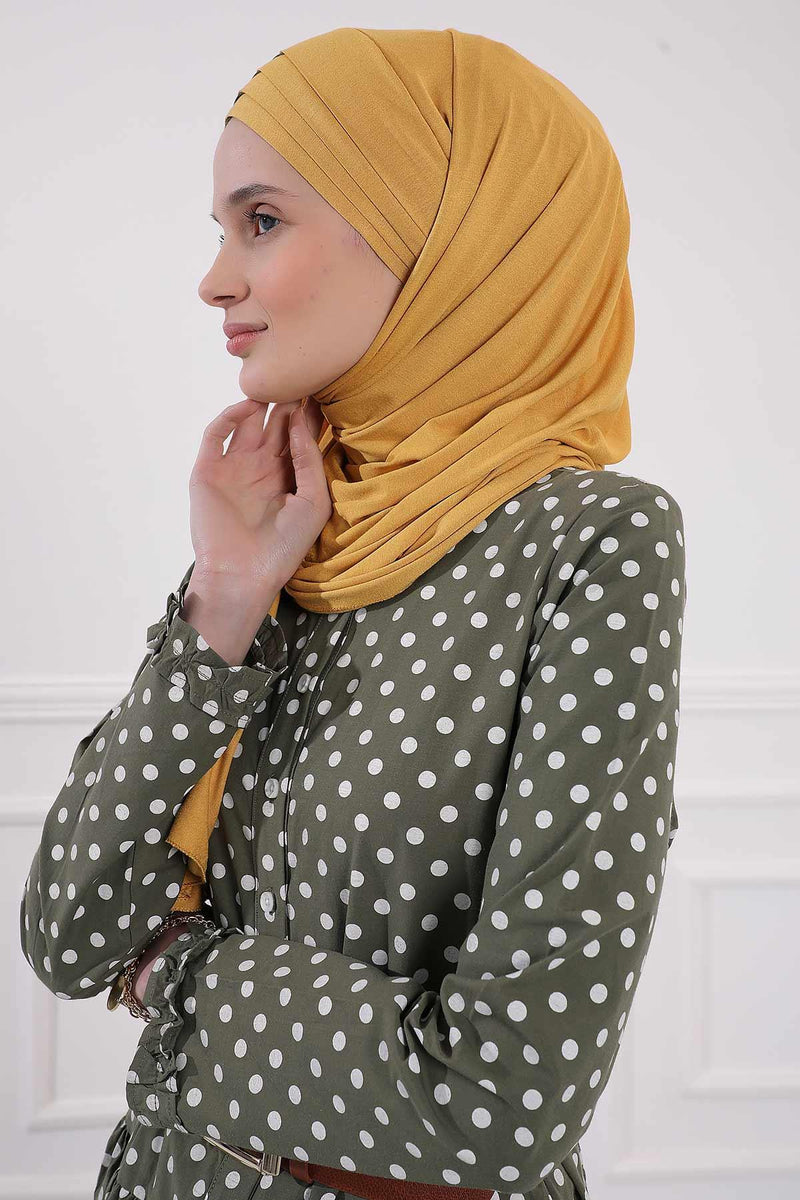 Two Colors Elegant Jersey Shawl for Women %95 Cotton Wrap Modesty Turban Cap Scarf,CPS-49 Fuchsia - Black