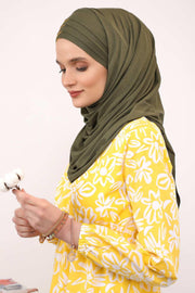 Two Colors Elegant Jersey Shawl for Women %95 Cotton Wrap Modesty Turban Cap Scarf,CPS-49 Fuchsia - Black