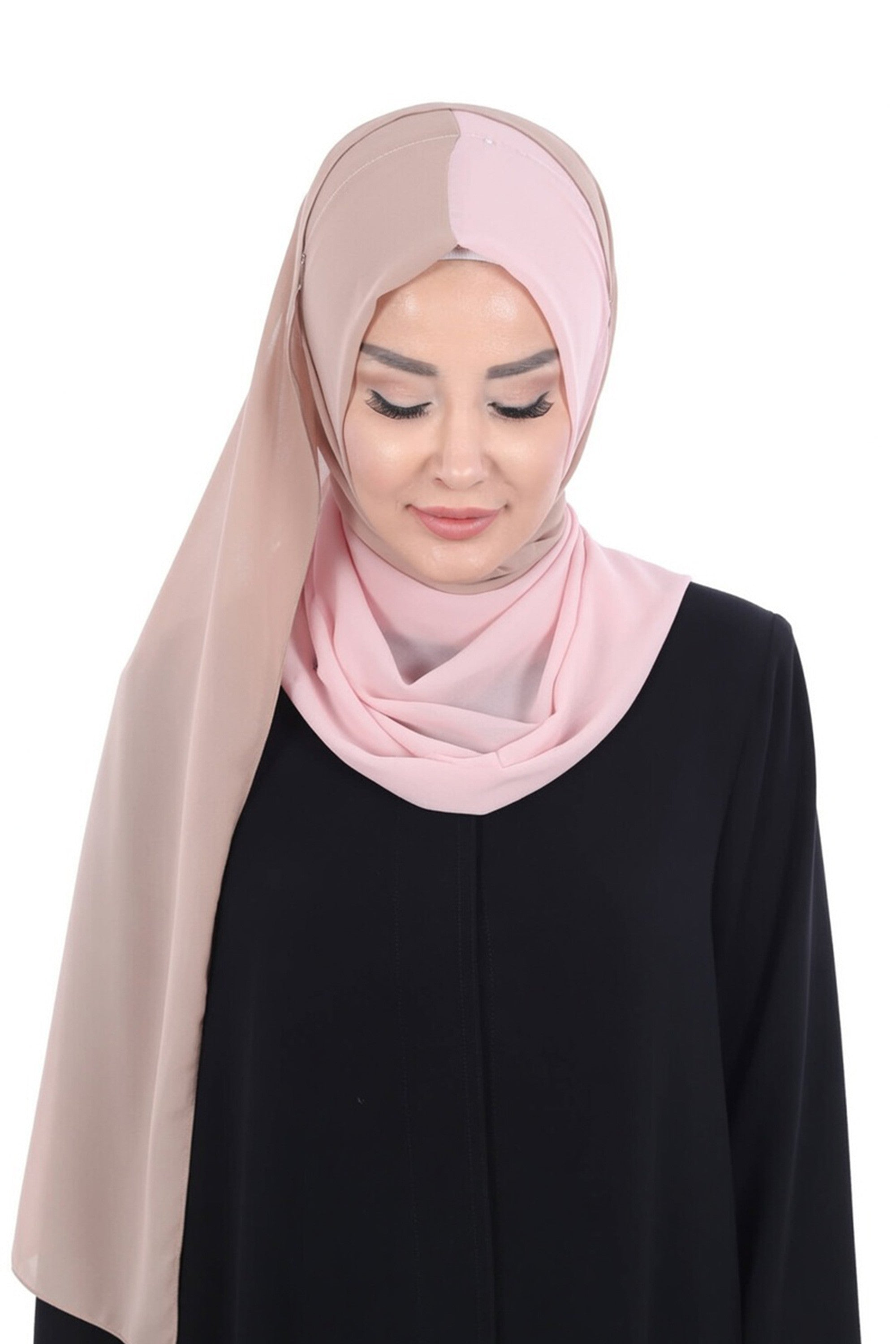 Two Colors Instant Chiffon Shawl,PS-102