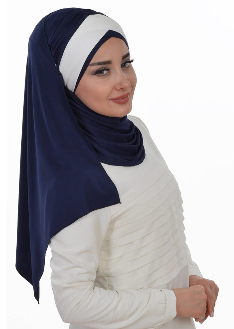 Two Colors Instant Cotton Shawl Head Wrap Ready Two Wear Head Wrap Scarf,CPS-40