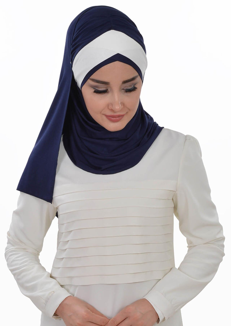 Two Colors Instant Cotton Shawl Head Wrap Ready Two Wear Head Wrap Scarf,CPS-40