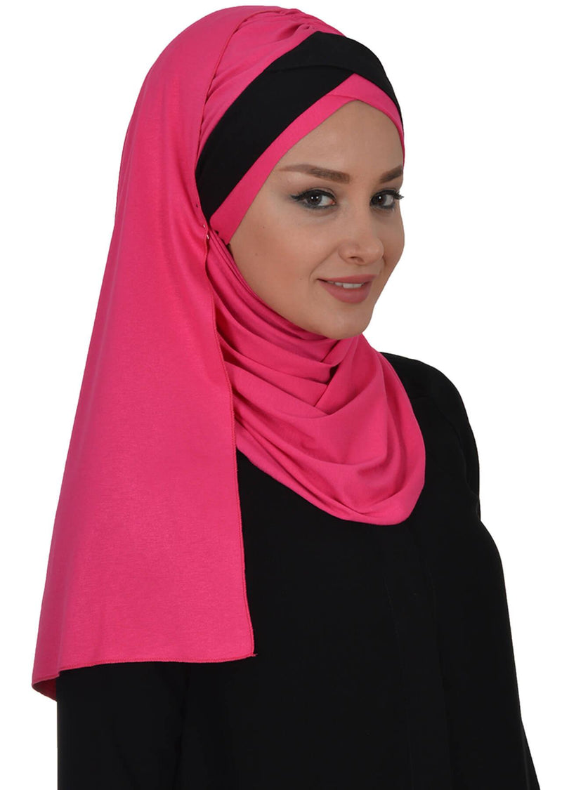 Two Colors Instant Cotton Shawl Head Wrap Ready Two Wear Head Wrap Scarf,CPS-40