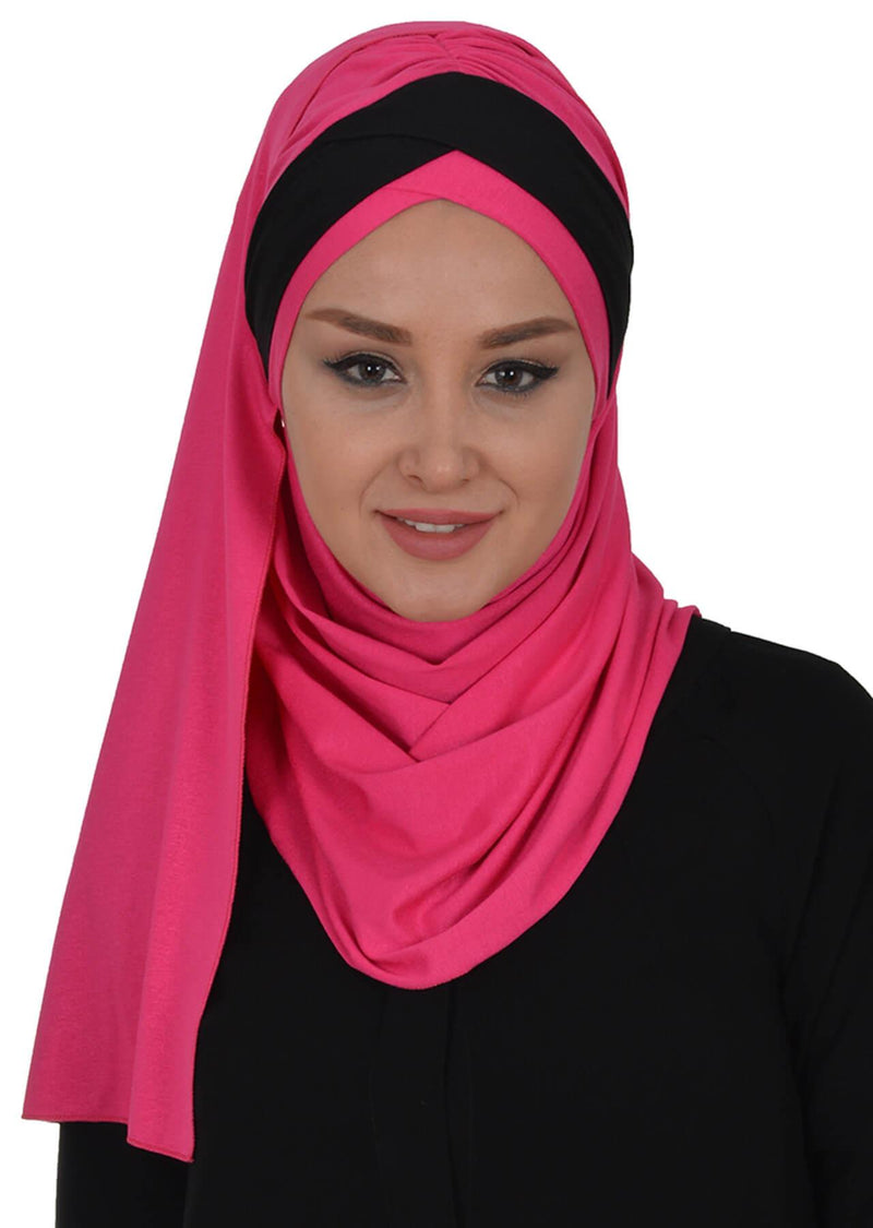 Two Colors Instant Cotton Shawl Head Wrap Ready Two Wear Head Wrap Scarf,CPS-40