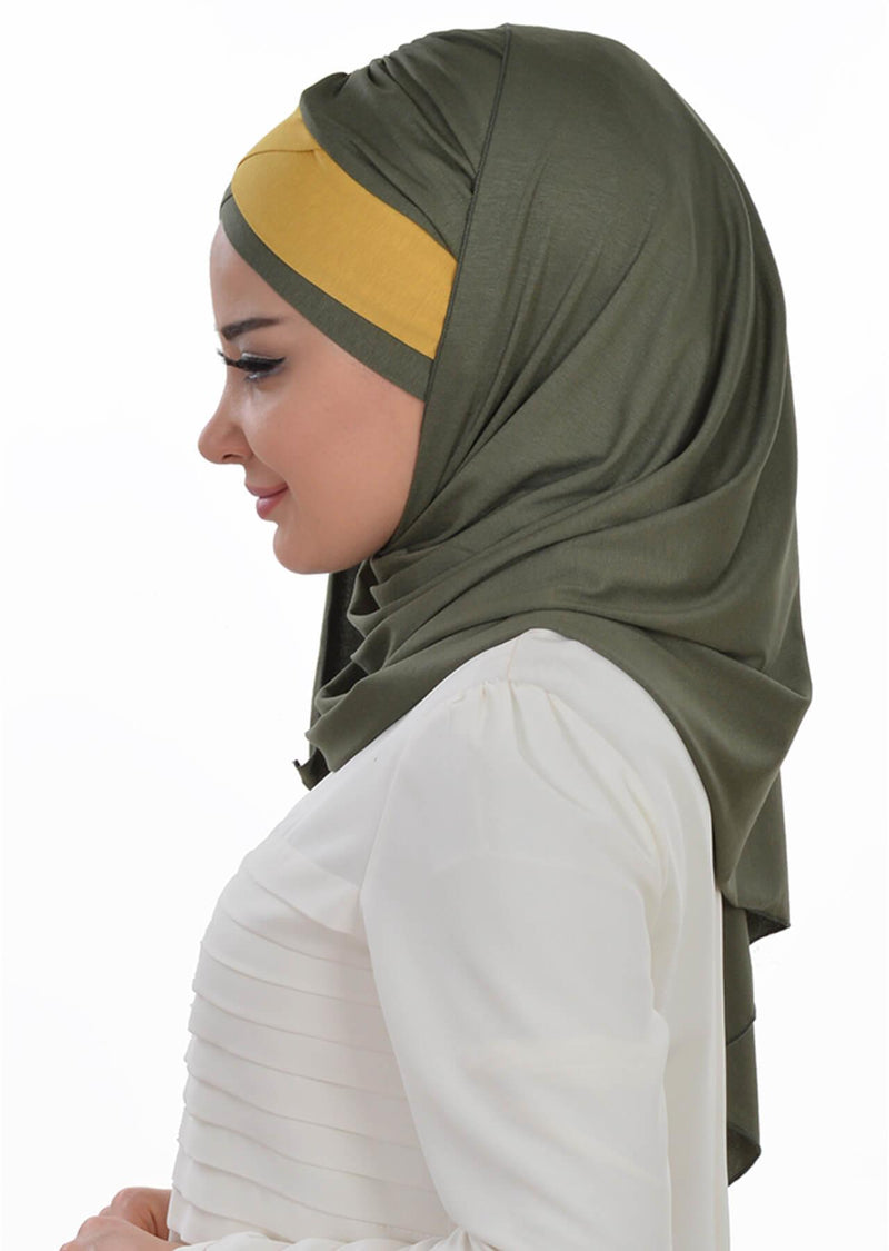 Two Colors Instant Cotton Shawl Head Wrap Ready Two Wear Head Wrap Scarf,CPS-40