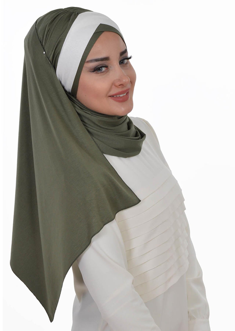 Two Colors Instant Cotton Shawl Head Wrap Ready Two Wear Head Wrap Scarf,CPS-40