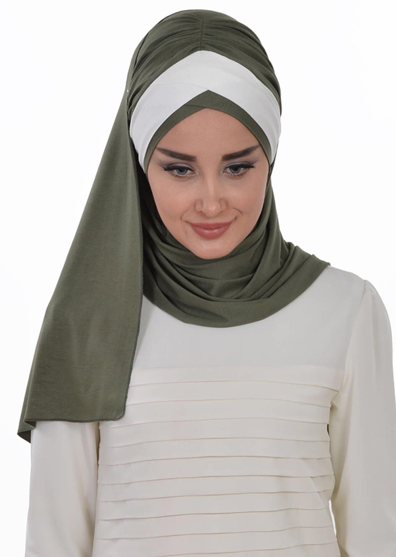 Two Colors Instant Cotton Shawl Head Wrap Ready Two Wear Head Wrap Scarf,CPS-40