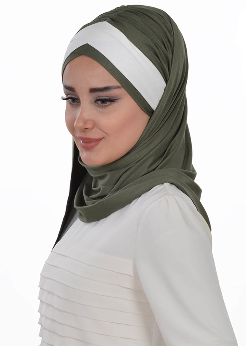 Two Colors Instant Cotton Shawl Head Wrap Ready Two Wear Head Wrap Scarf,CPS-40