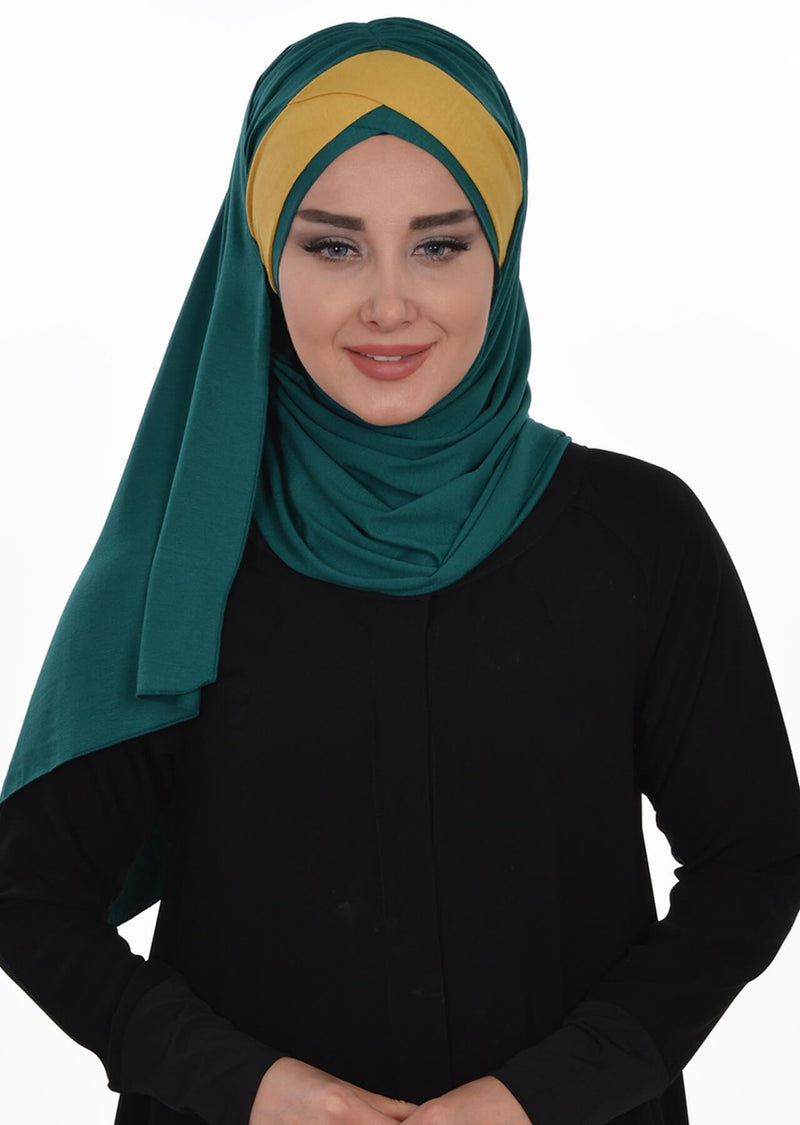 Two Colors Instant Cotton Shawl Head Wrap Ready Two Wear Head Wrap Scarf,CPS-40