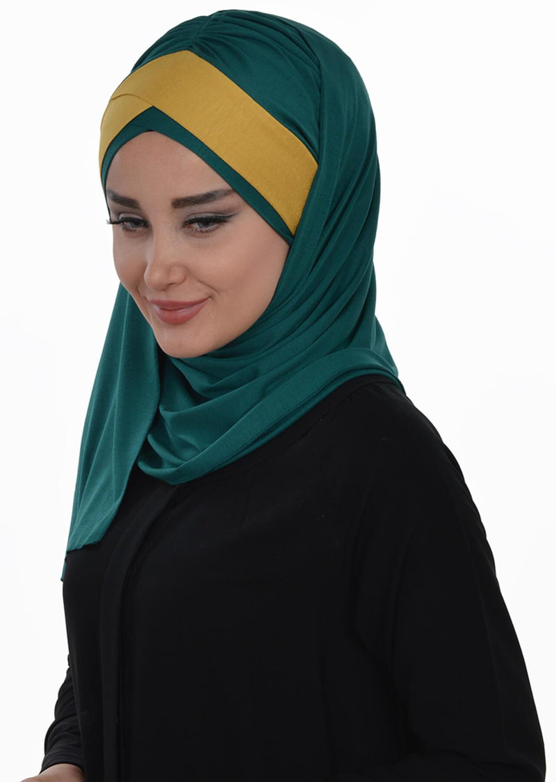 Two Colors Instant Cotton Shawl Head Wrap Ready Two Wear Head Wrap Scarf,CPS-40