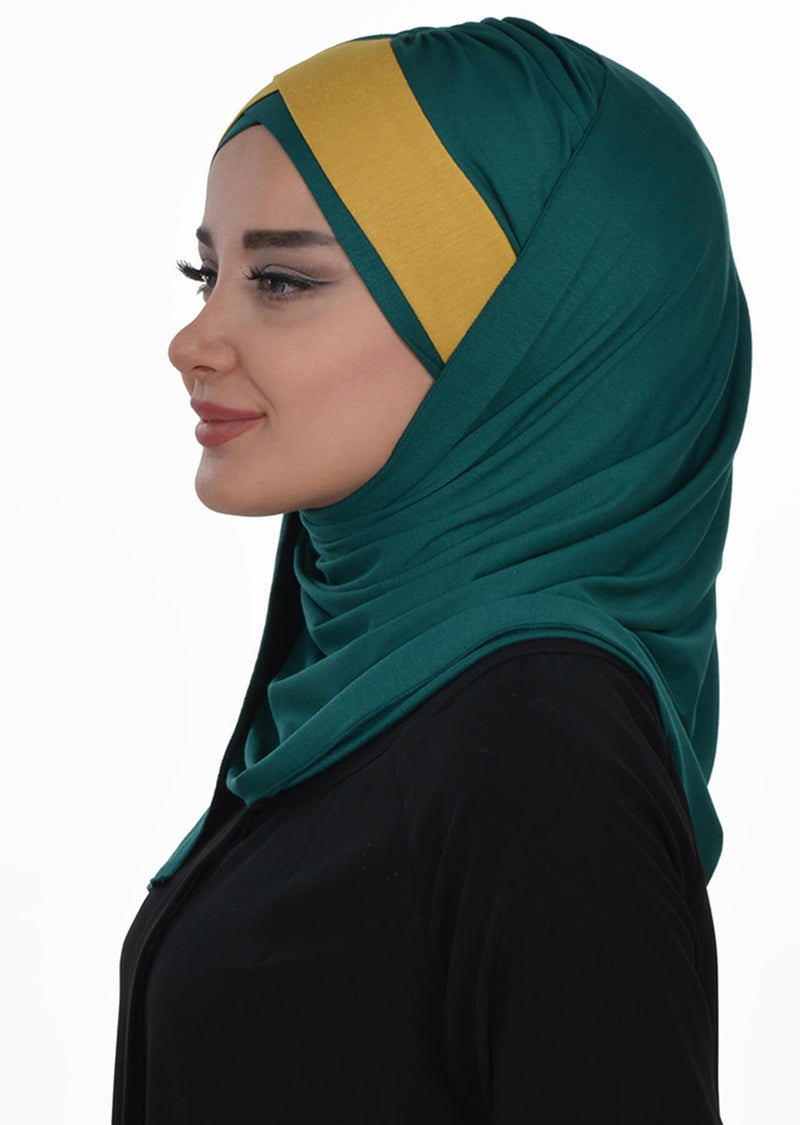 Two Colors Instant Cotton Shawl Head Wrap Ready Two Wear Head Wrap Scarf,CPS-40