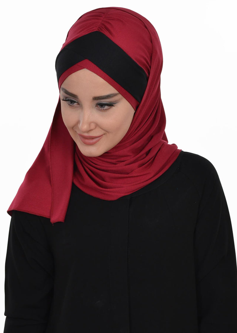 Two Colors Instant Cotton Shawl Head Wrap Ready Two Wear Head Wrap Scarf,CPS-40