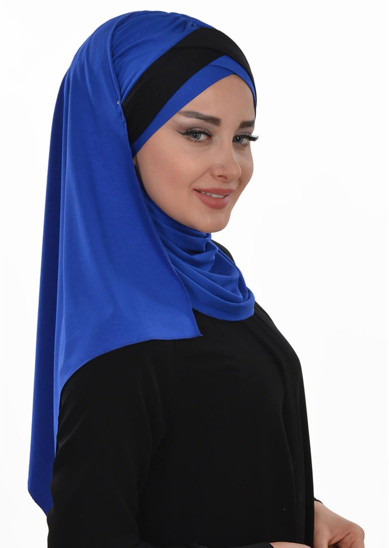 Two Colors Instant Cotton Shawl Head Wrap Ready Two Wear Head Wrap Scarf,CPS-40
