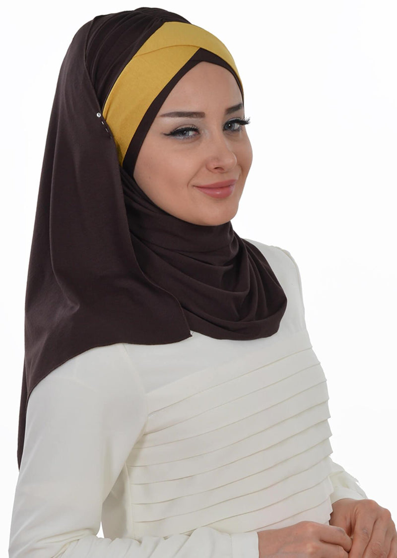 Two Colors Instant Cotton Shawl Head Wrap Ready Two Wear Head Wrap Scarf,CPS-40
