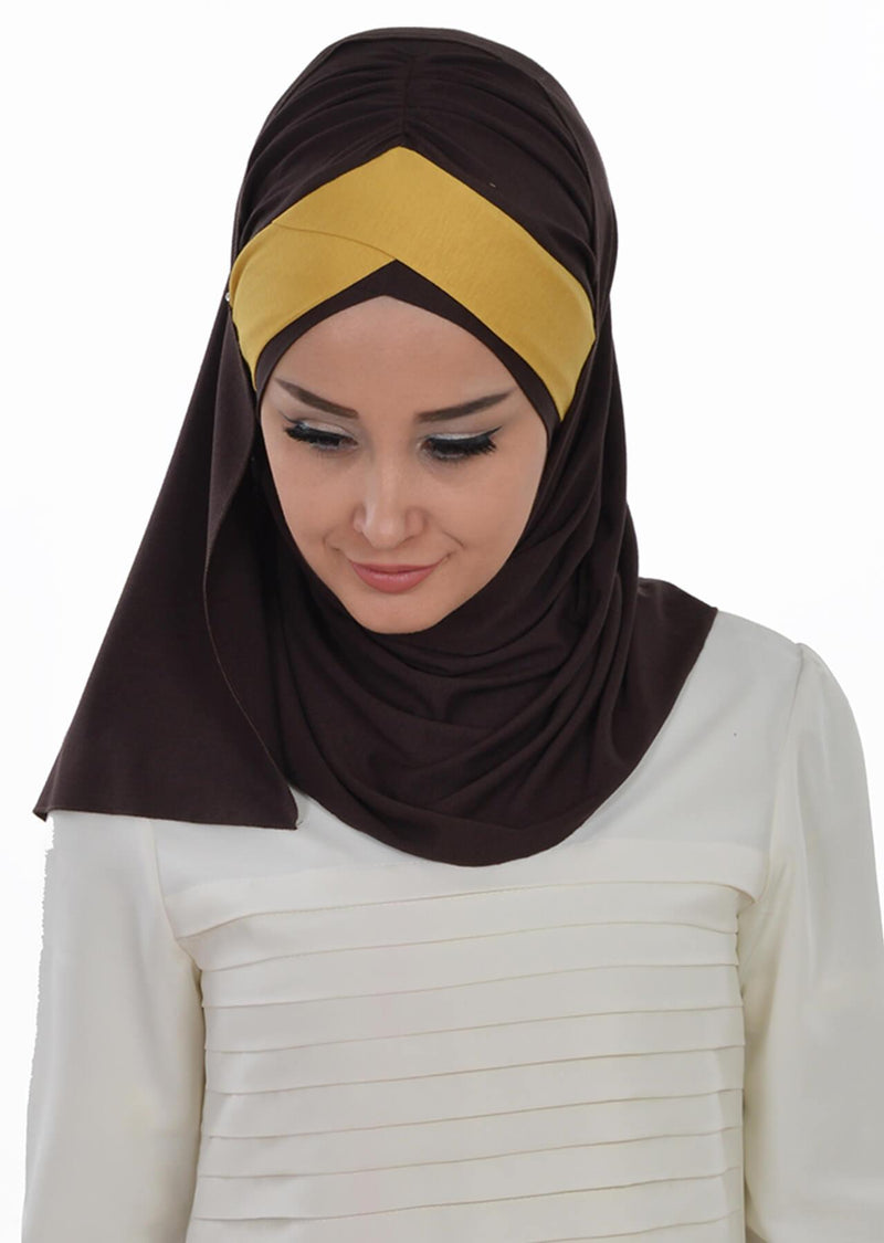Two Colors Instant Cotton Shawl Head Wrap Ready Two Wear Head Wrap Scarf,CPS-40
