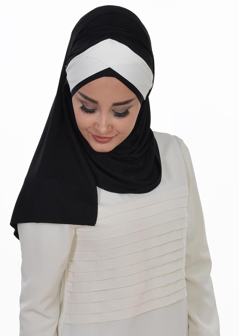 Two Colors Instant Cotton Shawl Head Wrap Ready Two Wear Head Wrap Scarf,CPS-40