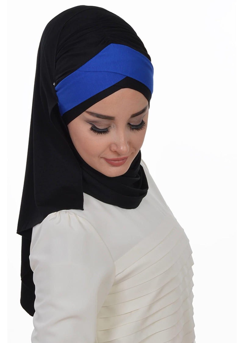 Two Colors Instant Cotton Shawl Head Wrap Ready Two Wear Head Wrap Scarf,CPS-40