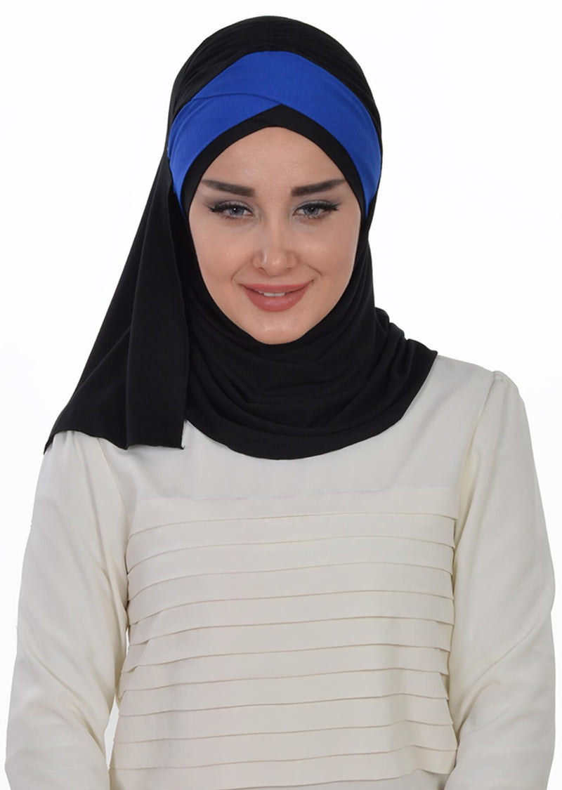 Two Colors Instant Cotton Shawl Head Wrap Ready Two Wear Head Wrap Scarf,CPS-40