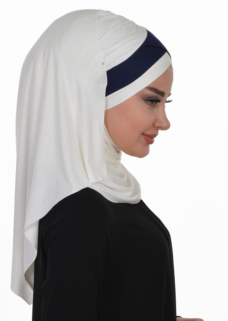 Two Colors Instant Cotton Shawl Head Wrap Ready Two Wear Head Wrap Scarf,CPS-40