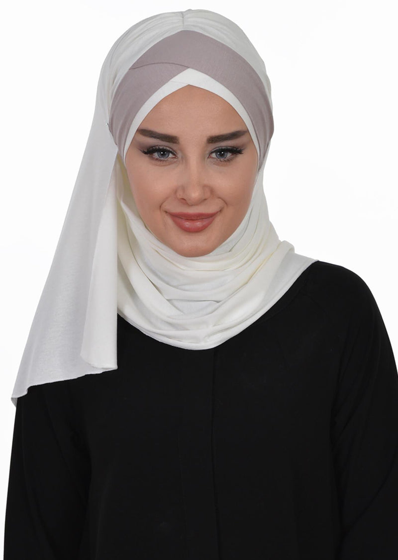 Two Colors Instant Cotton Shawl Head Wrap Ready Two Wear Head Wrap Scarf,CPS-40