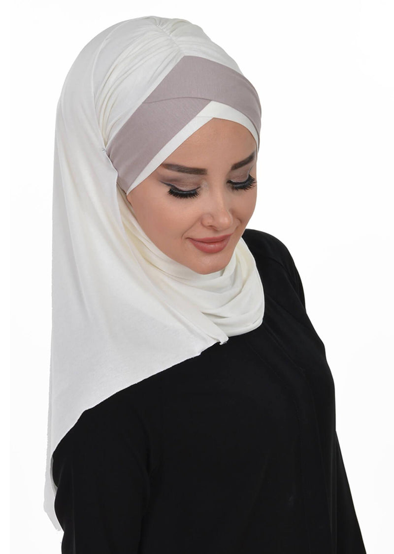 Two Colors Instant Cotton Shawl Head Wrap Ready Two Wear Head Wrap Scarf,CPS-40