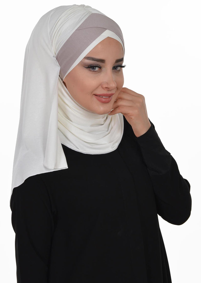 Two Colors Instant Cotton Shawl Head Wrap Ready Two Wear Head Wrap Scarf,CPS-40