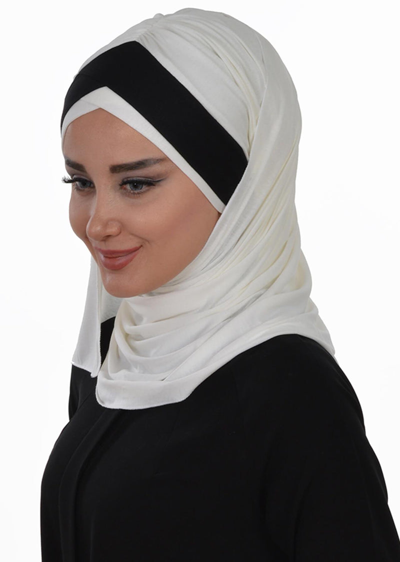 Two Colors Instant Cotton Shawl Head Wrap Ready Two Wear Head Wrap Scarf,CPS-40