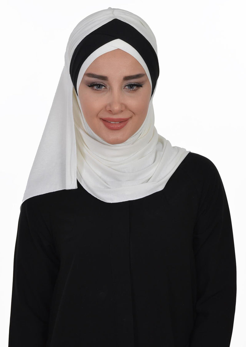 Two Colors Instant Cotton Shawl Head Wrap Ready Two Wear Head Wrap Scarf,CPS-40