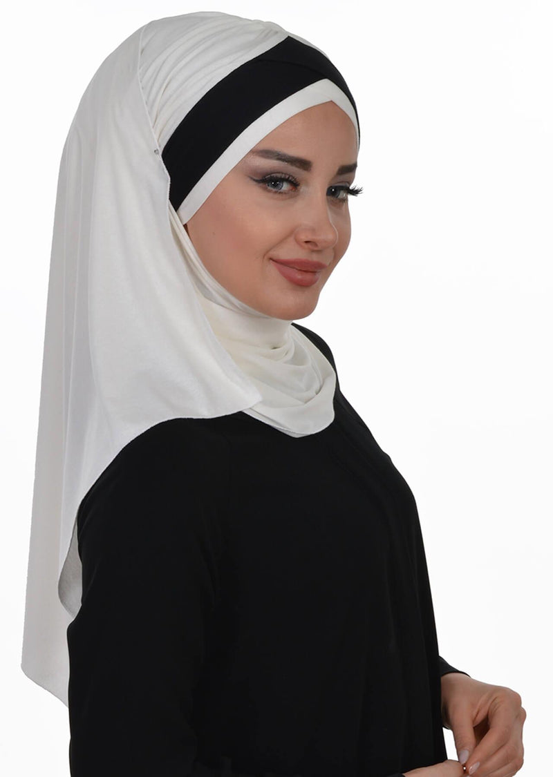Two Colors Instant Cotton Shawl Head Wrap Ready Two Wear Head Wrap Scarf,CPS-40