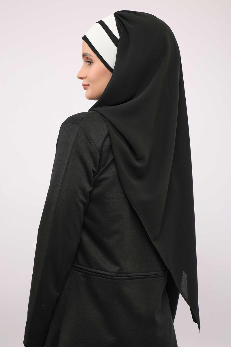 Two Colors Instant Shawl Scarf Chiffon Turban Head Wrap for Women,CPS-83