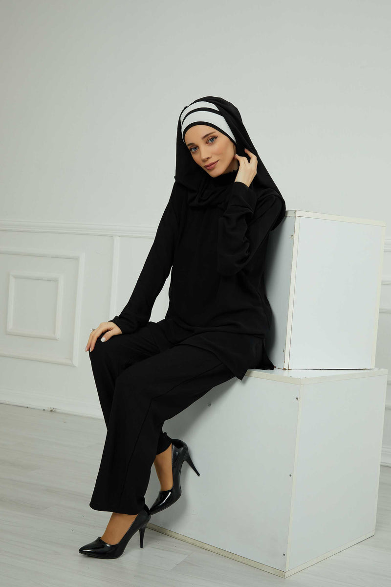 Two Colors Instant Shawl Scarf Chiffon Turban Head Wrap for Women,CPS-83