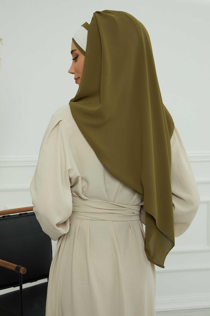 Two Colors Instant Shawl Scarf Chiffon Turban Head Wrap for Women,CPS-83