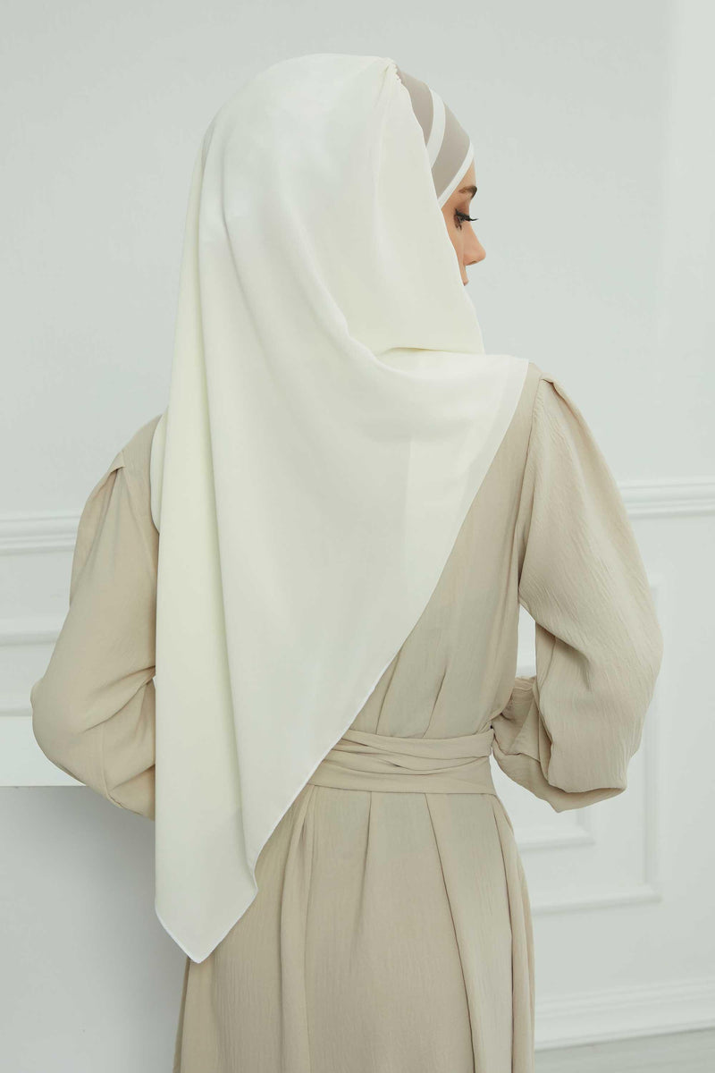 Two Colors Instant Shawl Scarf Chiffon Turban Head Wrap for Women,CPS-83