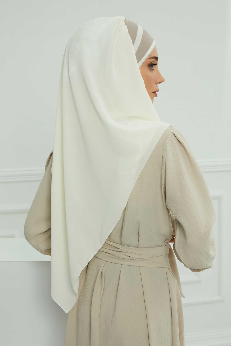 Two Colors Instant Shawl Scarf Chiffon Turban Head Wrap for Women,CPS-83