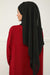 Two Colors Instant Shawl Scarf Chiffon Turban Head Wrap for Women,CPS-84 Black - Broken White