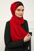 Two Colors Instant Shawl Scarf Chiffon Turban Head Wrap for Women,CPS-84 Black - Red