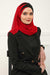 Two Colors Instant Shawl Scarf Chiffon Turban Head Wrap for Women,CPS-84 Black - Red