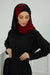 Two Colors Instant Shawl Scarf Chiffon Turban Head Wrap for Women,CPS-84 Black - Maroon