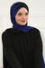 Two Colors Instant Shawl Scarf Chiffon Turban Head Wrap for Women,CPS-84 Sax Blue - Black