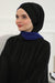 Two Colors Instant Shawl Scarf Chiffon Turban Head Wrap for Women,CPS-84 Sax Blue - Black