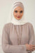 Two Colors Instant Shawl Scarf Chiffon Turban Head Wrap for Women,CPS-84 Ivory - Mink