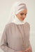 Two Colors Instant Shawl Scarf Chiffon Turban Head Wrap for Women,CPS-84 Ivory - Mink