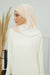 Two Colors Instant Shawl Scarf Chiffon Turban Head Wrap for Women,CPS-84 Beige-Ivory