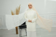 Two Colors Instant Shawl Scarf Chiffon Turban Head Wrap for Women,CPS-84 Beige-Ivory