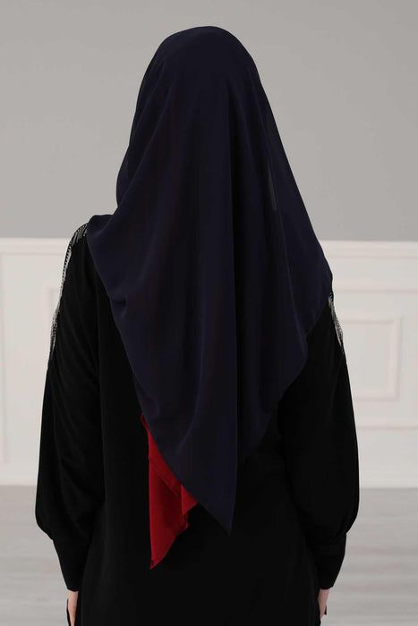 Stylish Double Layer Instant Chiffon Shawl Hijab for Women, Stylish Breathable Women Shawl Headscarf, Dual-Color Chiffon Shawl,CPS-84