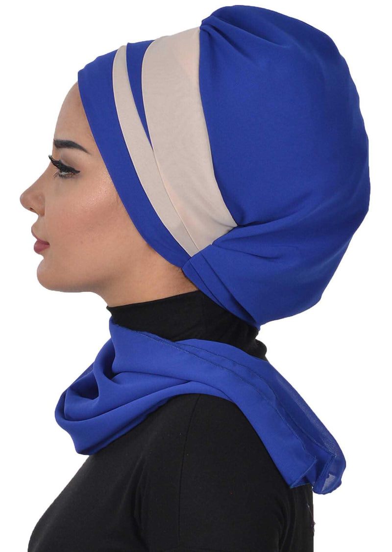 وشاح شيفون خفيف الوزن متعدد الألوان من لونين لأغطية الرأس للنساء بتصميم أنيق وأنيق، HT-52